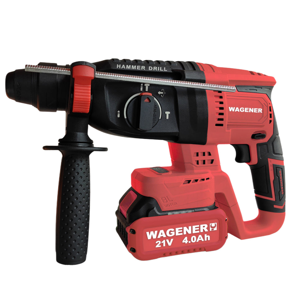 WAGENER WG-RH02 Cordless Rotary Hammer SDS Plus 26 Set with 2x21V, 4Ahm Batteries + Charger (Copy)