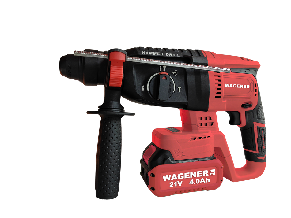 WAGENER WG-RH02 Cordless Rotary Hammer SDS Plus 26 Set with 2x21V, 4Ahm Batteries + Charger (Copy)