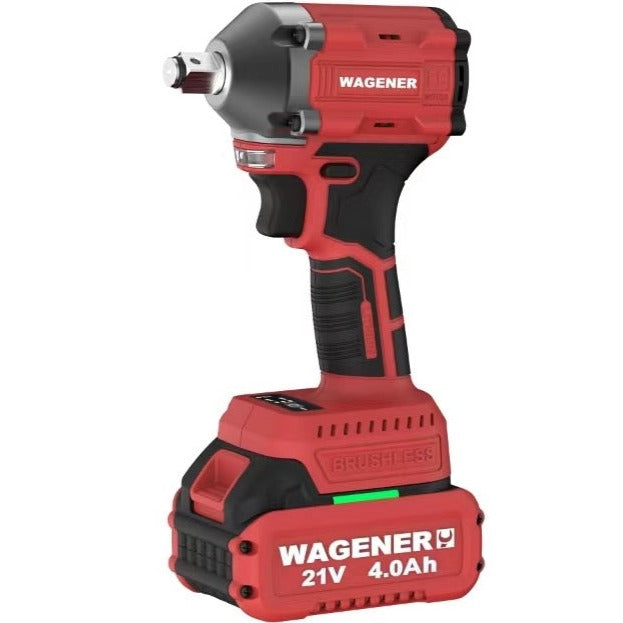 Wagener Cordless Impact Wrench Set 550Nm with 2x4Ahm Batteries and Charger