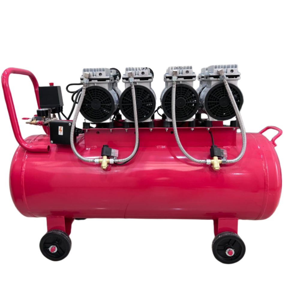 Silent Oilless Air Compressor 100L with 4 Motors