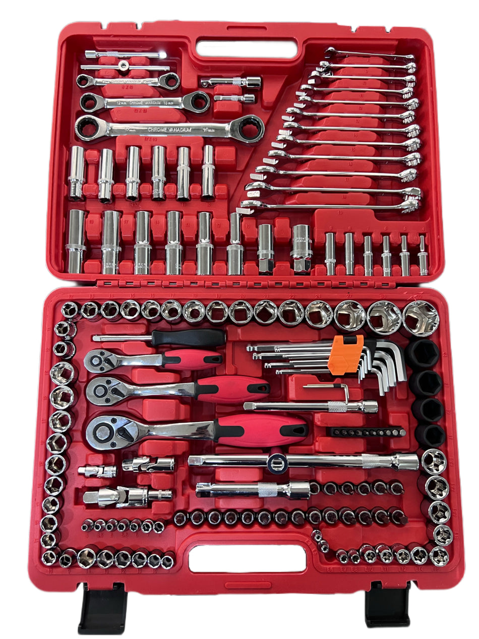 150 Pieces DR. Socket Wrench Set Set 1/4" & 3/8" & 1/2"