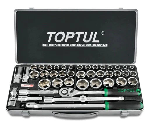 43PCS 1/2" DR. SOCKET SET (METRIC & SAE)