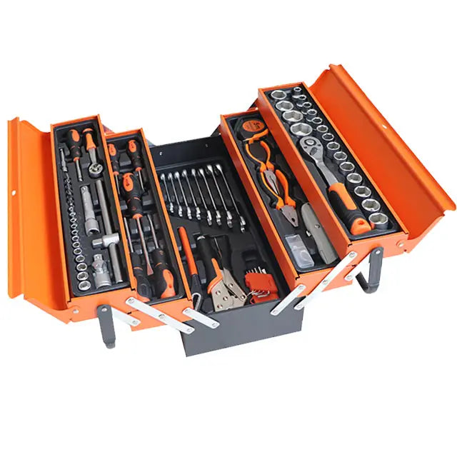 85 Pcs Combination Wrench Complete Socket Kit Repair Hand Tool Set
