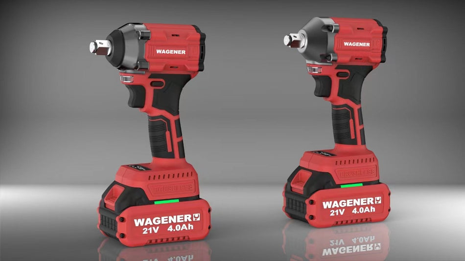 Wagener Cordless Impact Wrench Set 550Nm with 2x4Ahm Batteries and Charger